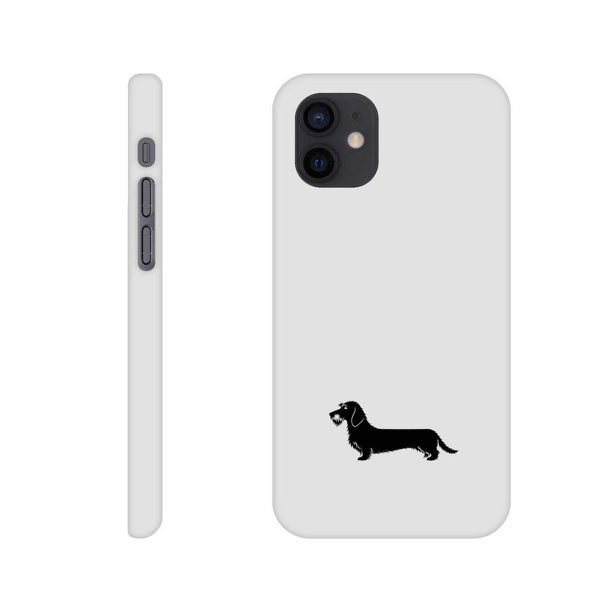 Rauhaardackel iPhone Handyhülle „Rosi“ - iPhone 12 Mini Weiß