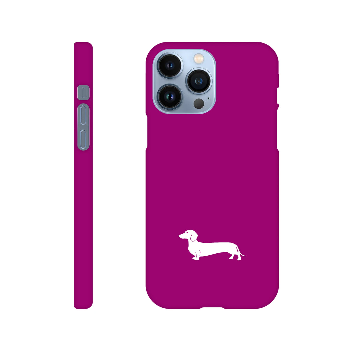 Kurzhaardackel iPhone Handyhülle „Pablo“ - iPhone 13 Pro Max Lila