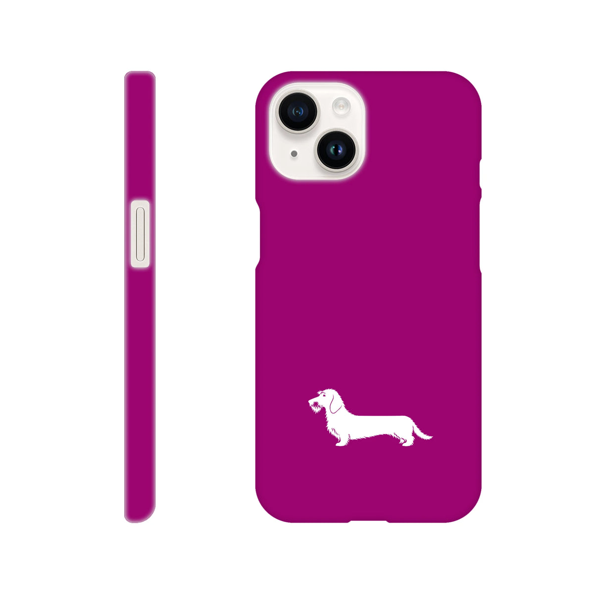 Rauhaardackel iPhone Handyhülle „Rosi“ - iPhone 14 Lila