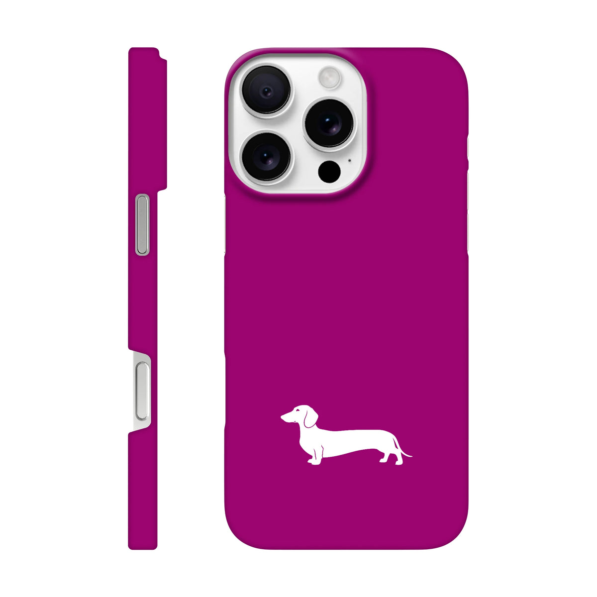 Kurzhaardackel iPhone Handyhülle „Pablo“ - iPhone 16 Pro Max Lila