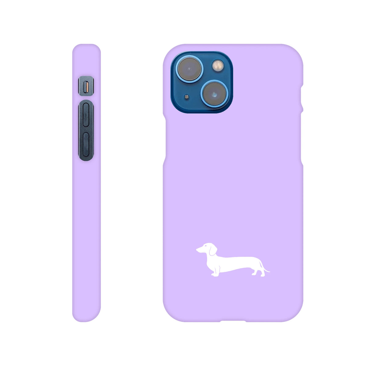 Kurzhaardackel iPhone Handyhülle „Pablo“ - iPhone 13 Mini Flieder