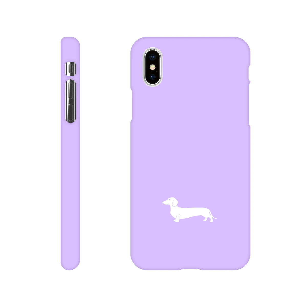 Kurzhaardackel iPhone Handyhülle „Pablo“ - iPhone XS Flieder