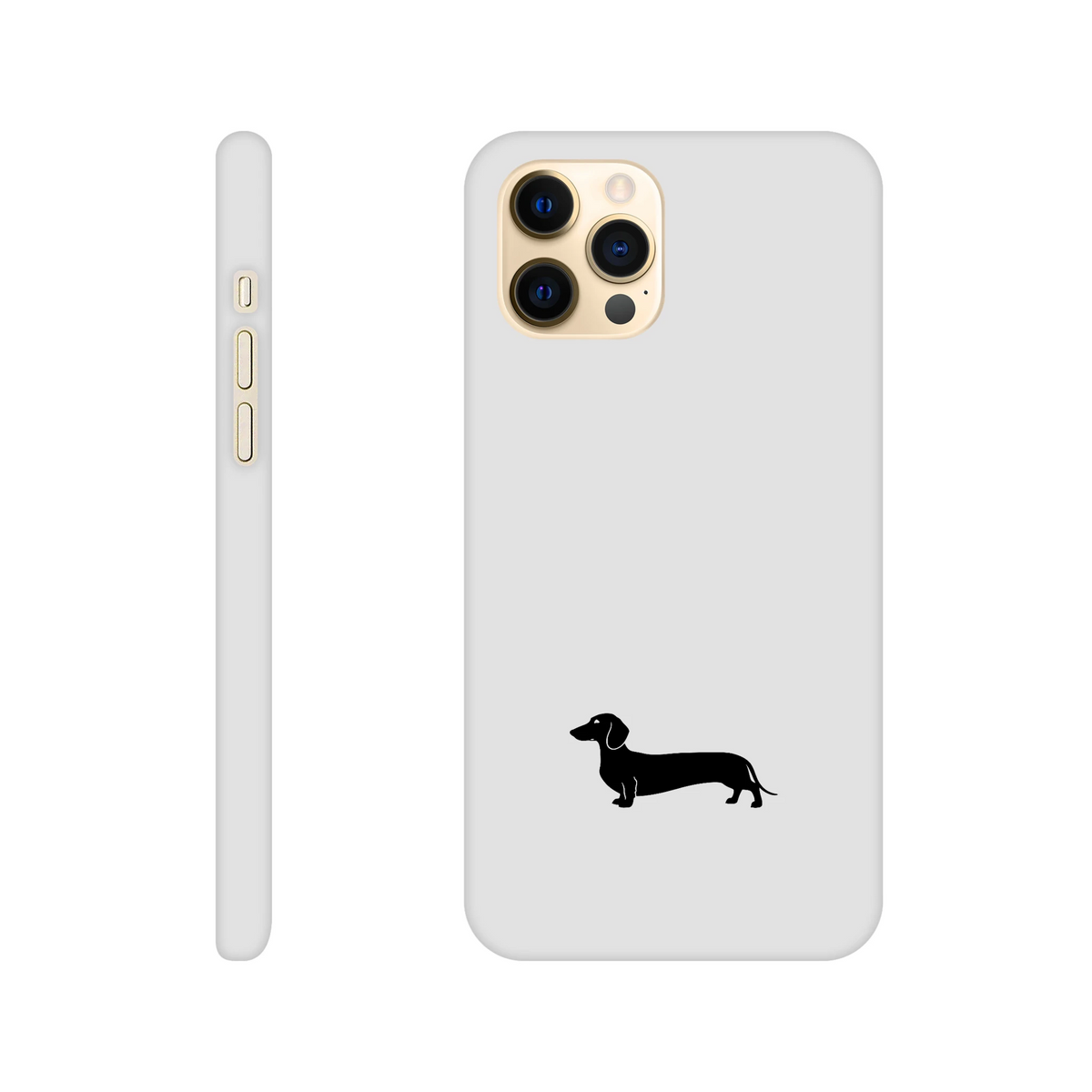 Kurzhaardackel iPhone Handyhülle „Pablo“ - iPhone 12 Pro Max Weiß