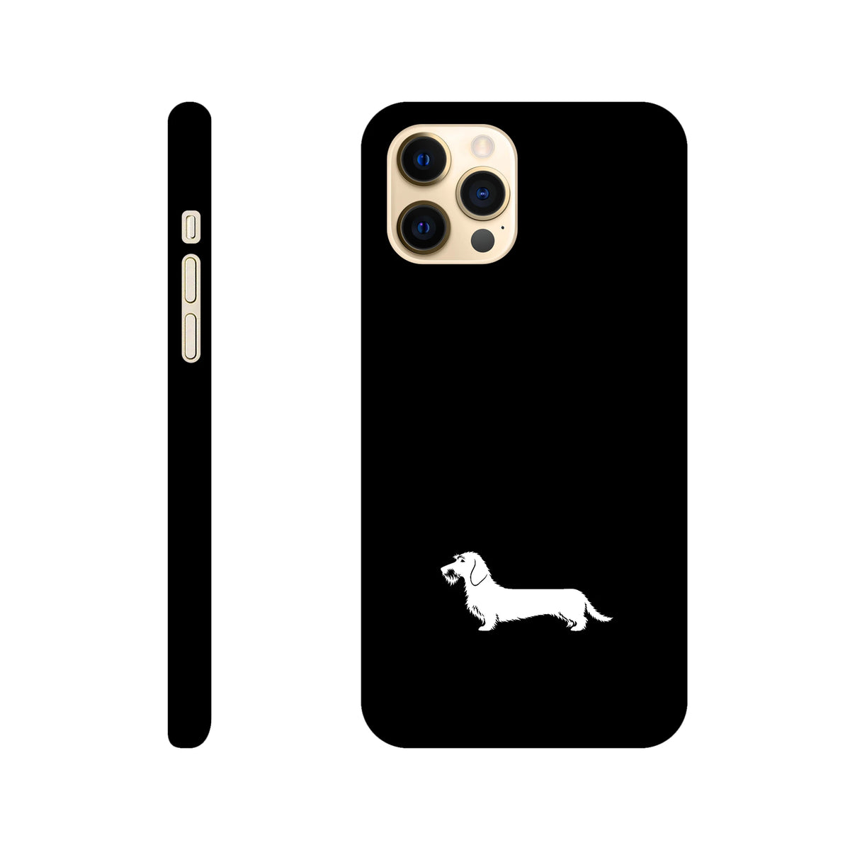 Rauhaardackel iPhone Handyhülle „Rosi“ - iPhone 12 Pro Max Schwarz