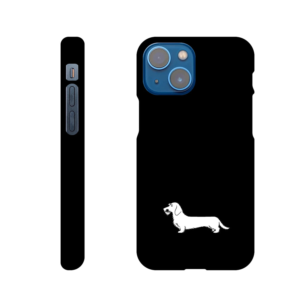 Rauhaardackel iPhone Handyhülle „Rosi“ - iPhone 13 Mini Schwarz
