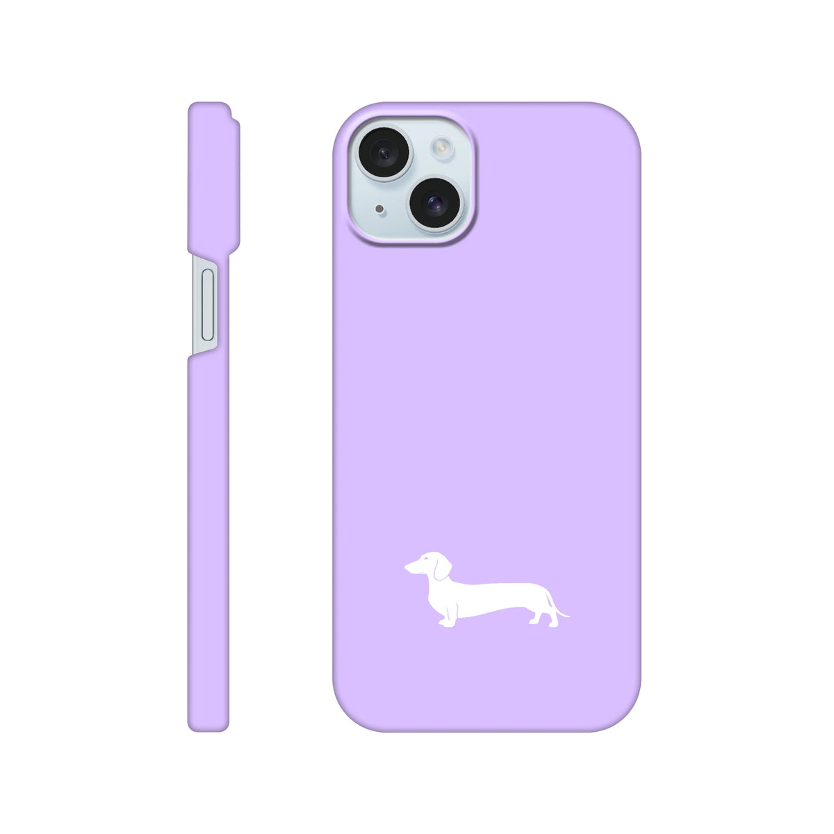Kurzhaardackel iPhone Handyhülle „Pablo“ - iPhone 15 Plus Flieder