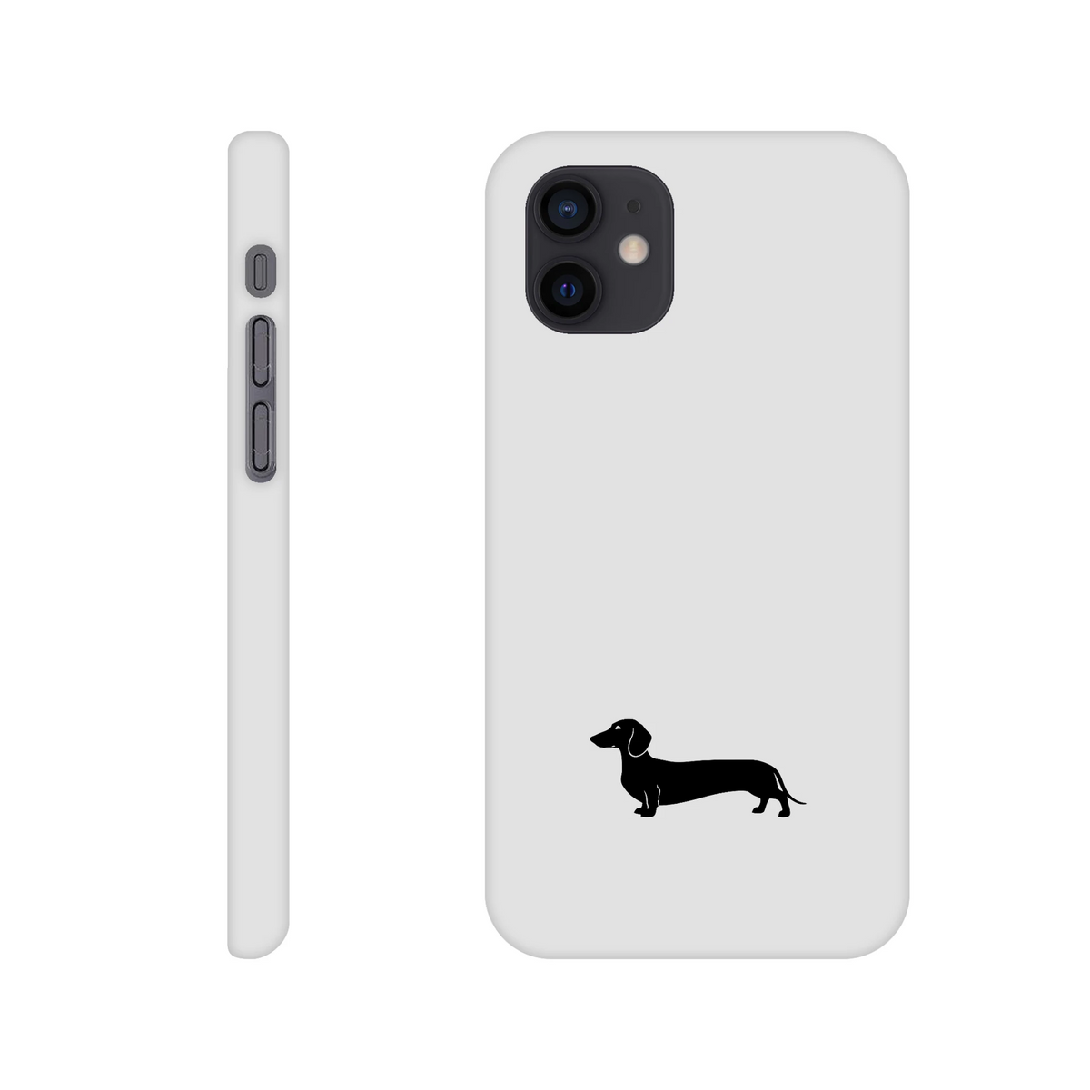 Kurzhaardackel iPhone Handyhülle „Pablo“ - iPhone 12 Mini Weiß