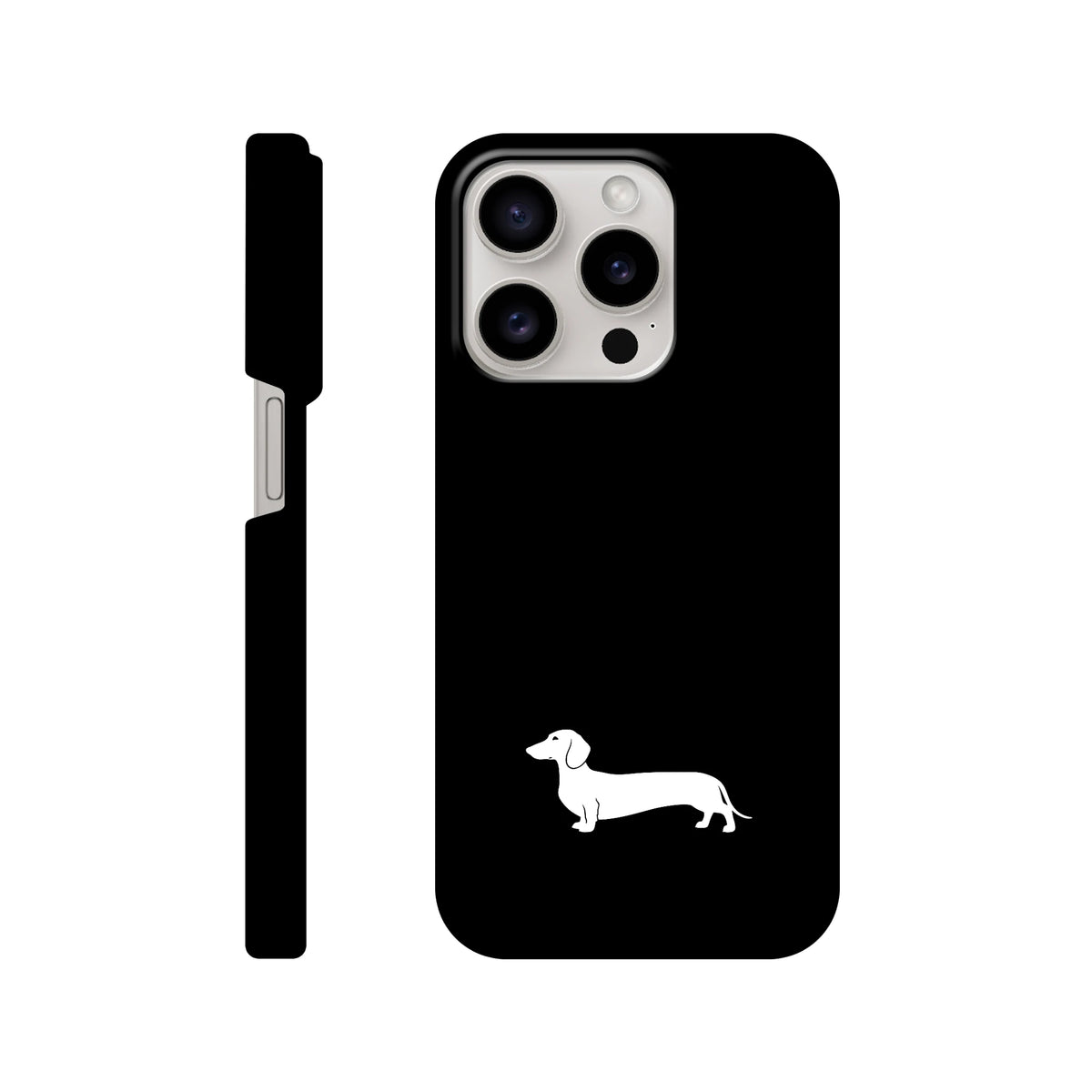 Kurzhaardackel iPhone Handyhülle „Pablo“ - iPhone 15 Pro Schwarz