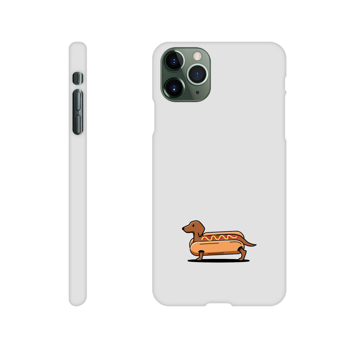 Dackel iPhone Handyhülle „Hot Dog“ - iPhone 11 Pro Max Weiß