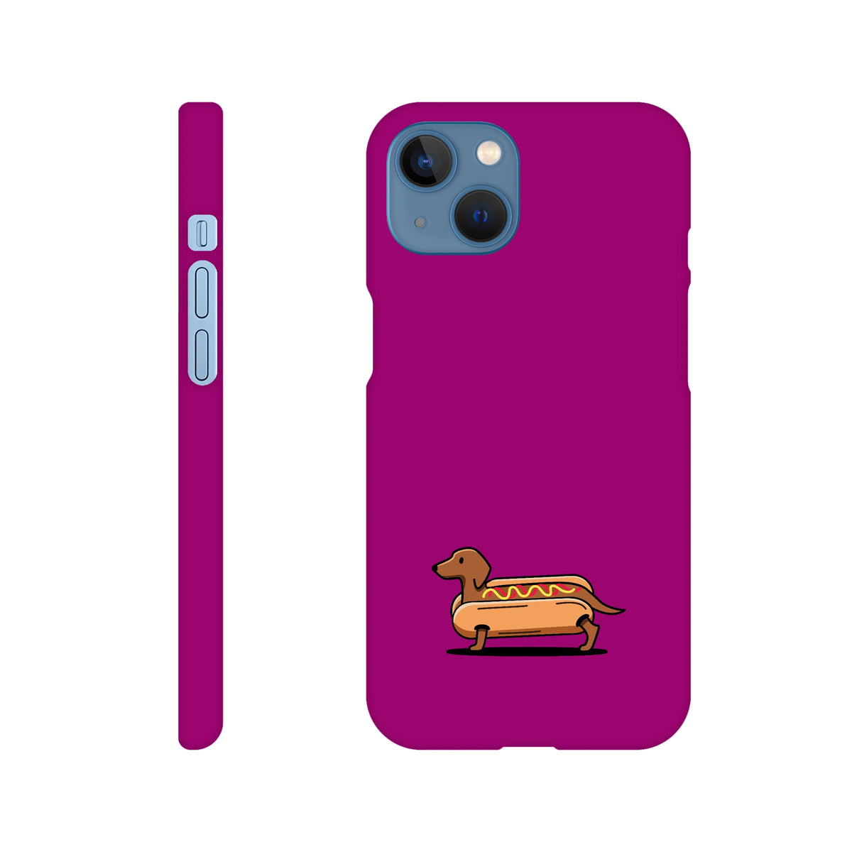 Dackel iPhone Handyhülle „Hot Dog“ - iPhone 13 Lila