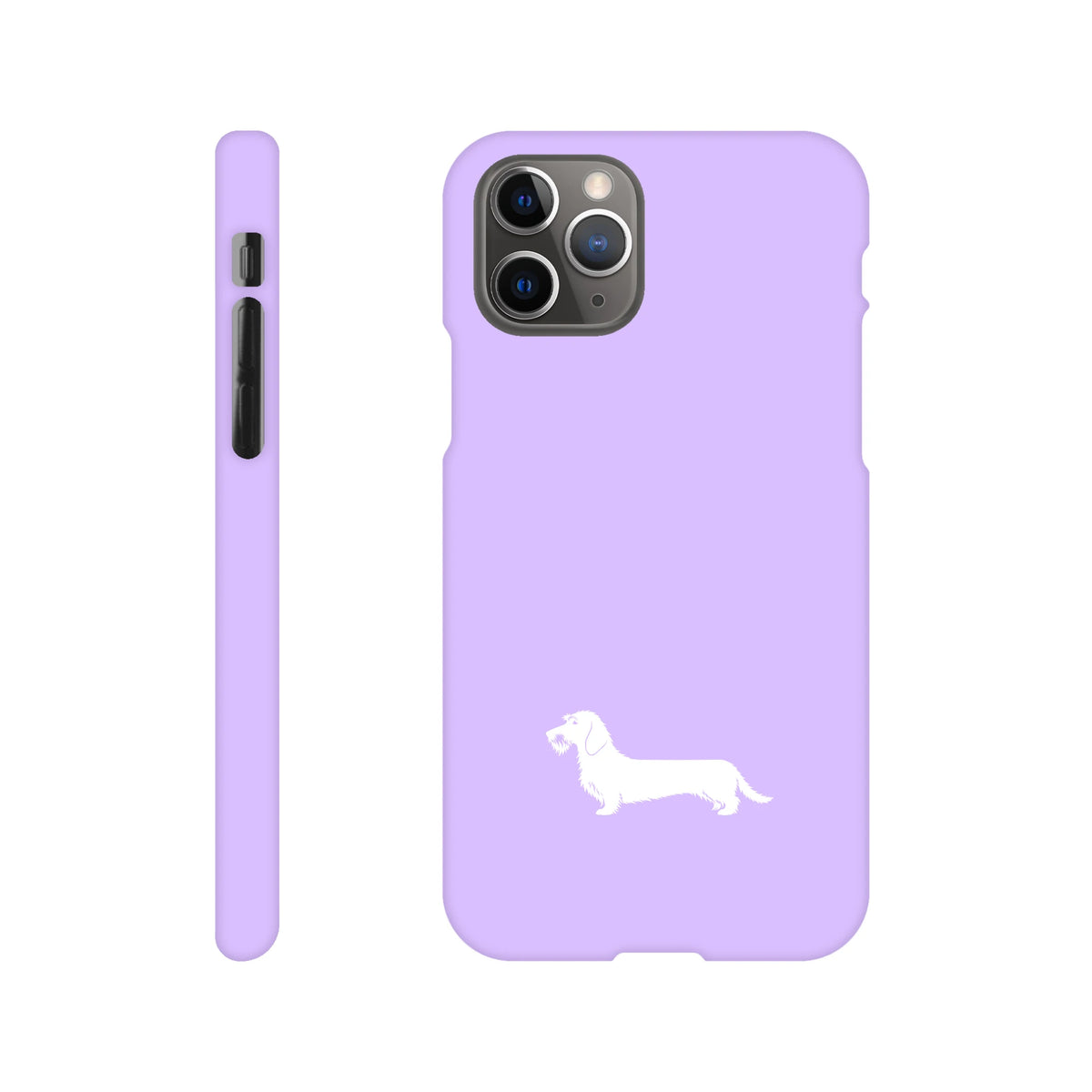 Rauhaardackel iPhone Handyhülle „Rosi“ - iPhone 11 Pro Flieder