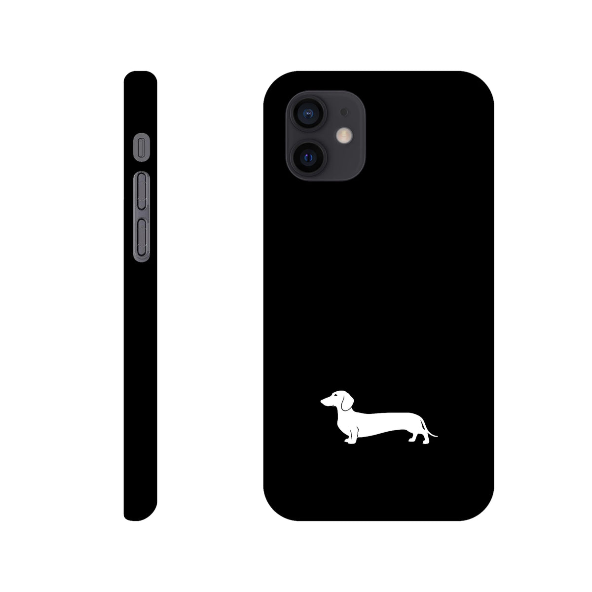 Kurzhaardackel iPhone Handyhülle „Pablo“ - iPhone 12 Mini Schwarz
