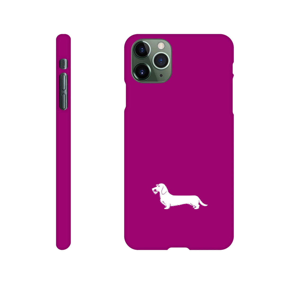 Rauhaardackel iPhone Handyhülle „Rosi“ - iPhone 11 Pro Max Lila