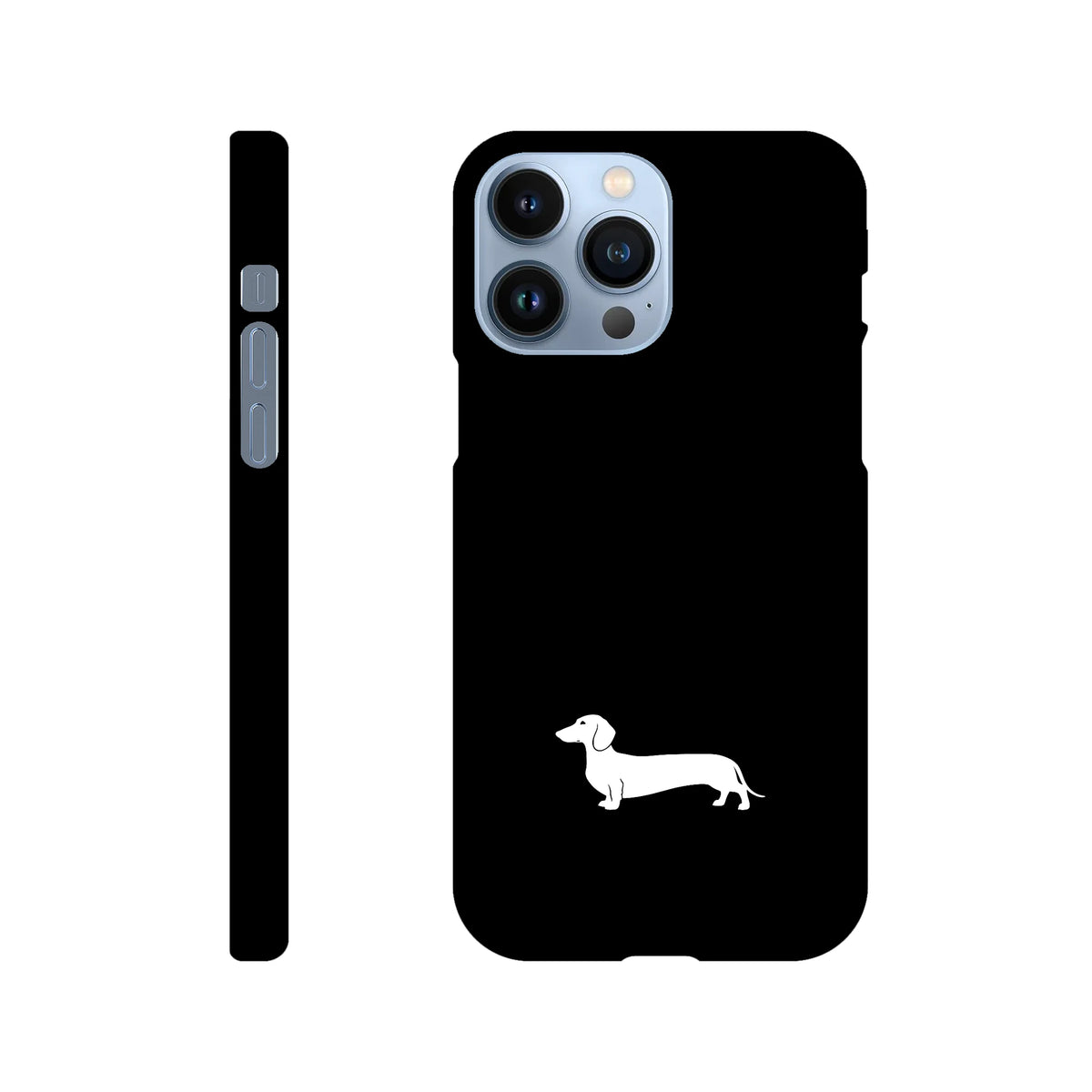Kurzhaardackel iPhone Handyhülle „Pablo“ - iPhone 13 Pro Max Schwarz