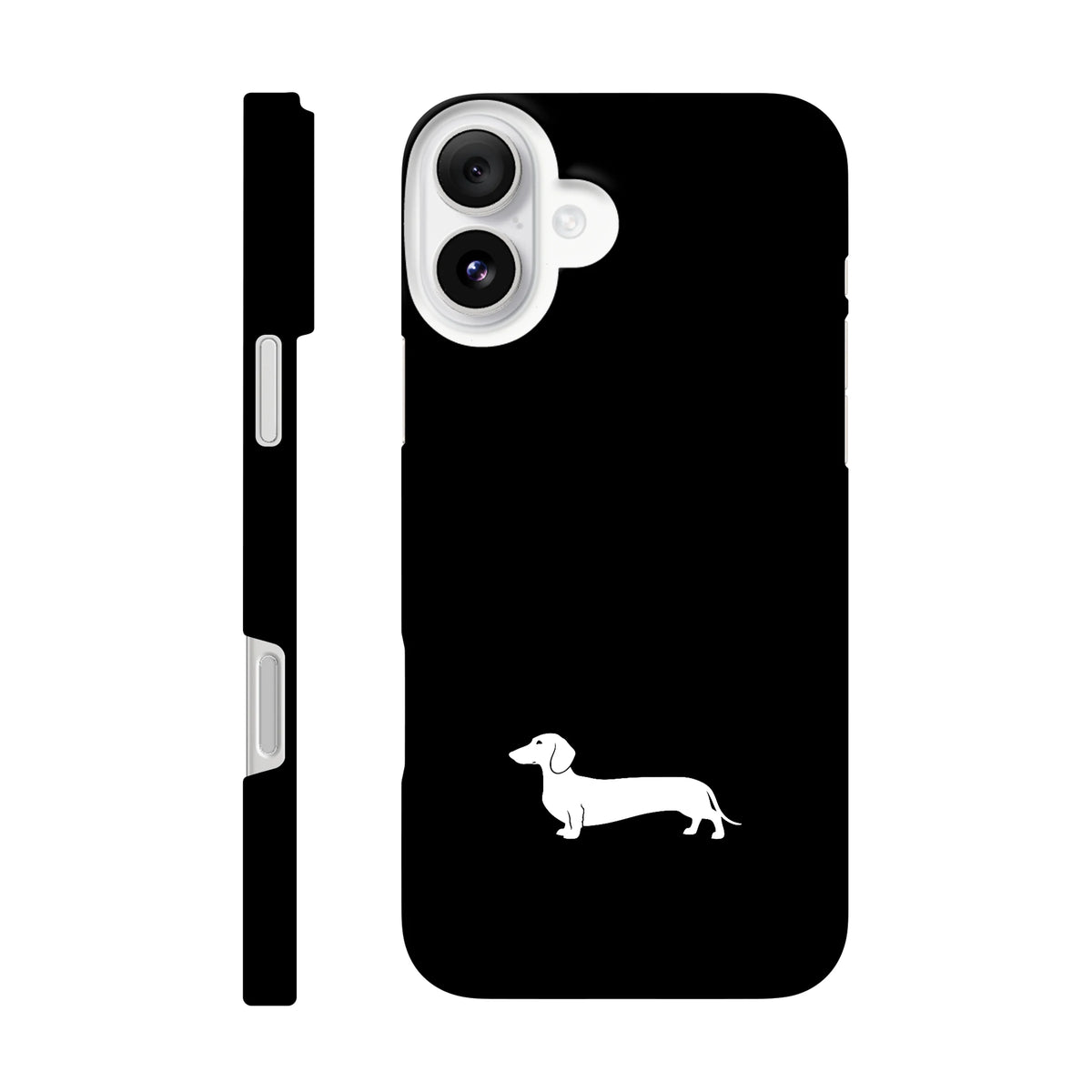 Kurzhaardackel iPhone Handyhülle „Pablo“ - iPhone 16 Plus Schwarz