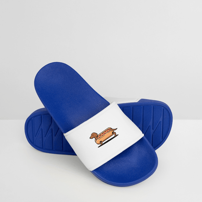 Dackel Badelatschen "Hot-Dog" - Blau -