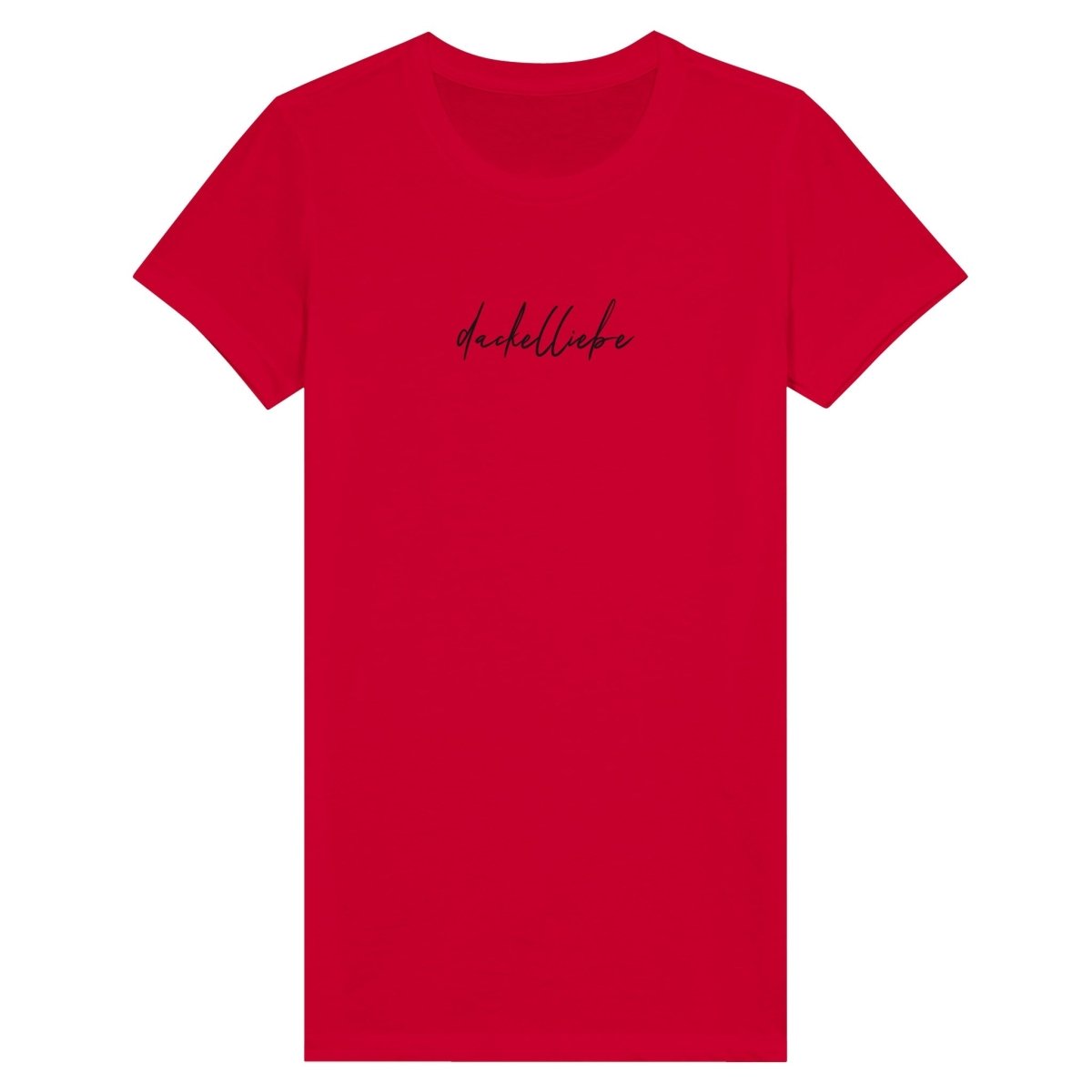 Dackel Damen T-Shirt "Dackelliebe" - Motiv schwarz - Rot