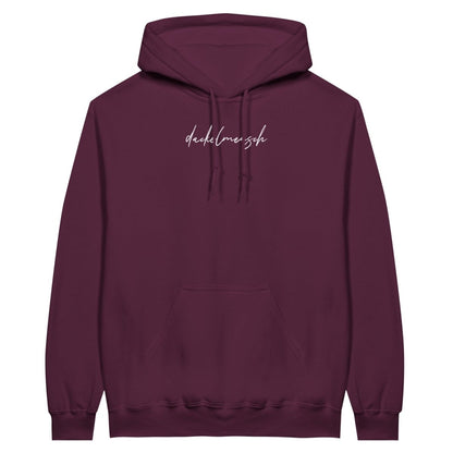 Dackel Hoodie "Dackelmensch" Unisex Pullover - Motiv weiß - Maroon
