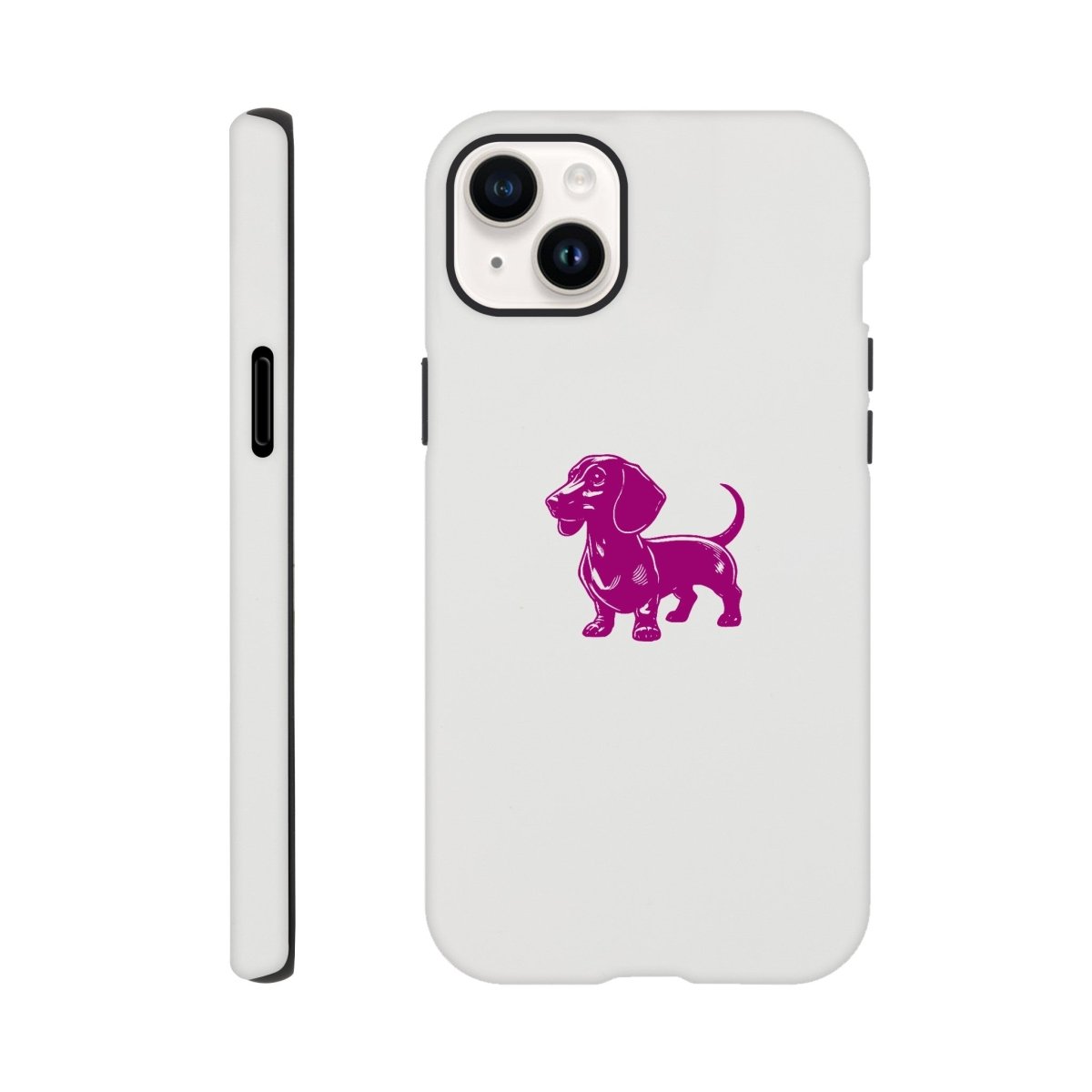 Dackel iPhone Handyhülle "Gustav" - Lila - iPhone 14 Plus