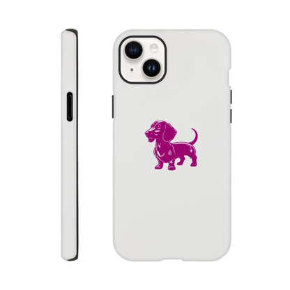 Dackel iPhone Handyhülle "Gustav" - Lila - iPhone 14 Plus
