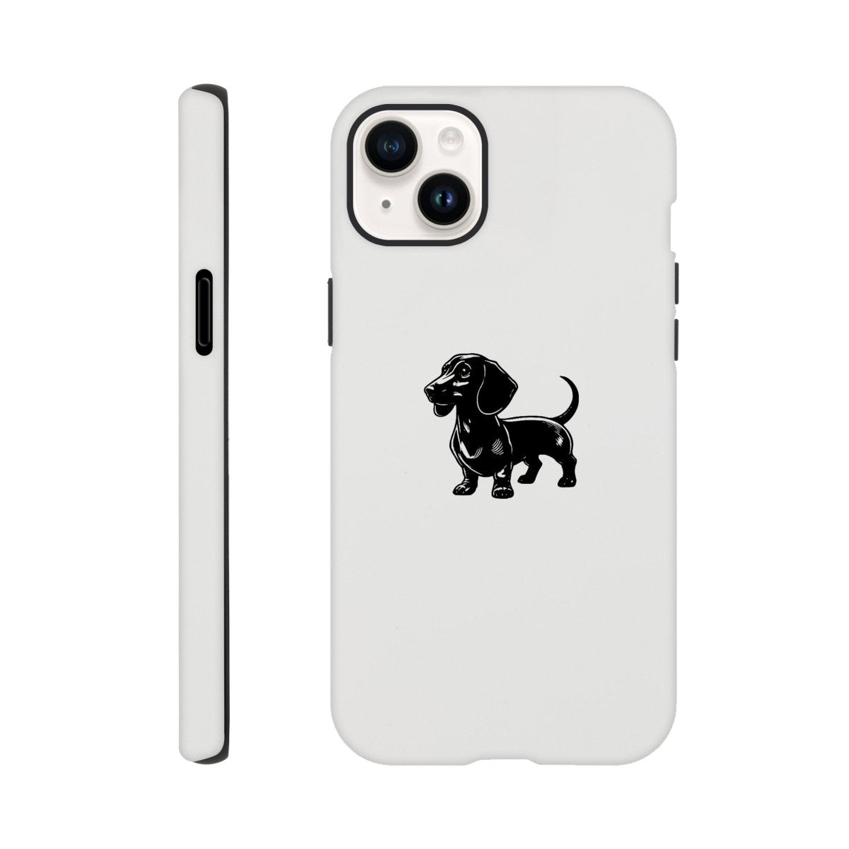 Dackel iPhone Handyhülle "Gustav" - Schwarz - iPhone 14 Plus