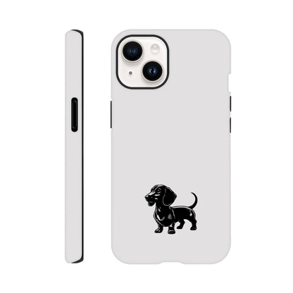 Dackel iPhone Handyhülle "Gustav" - Schwarz unten - iPhone 14