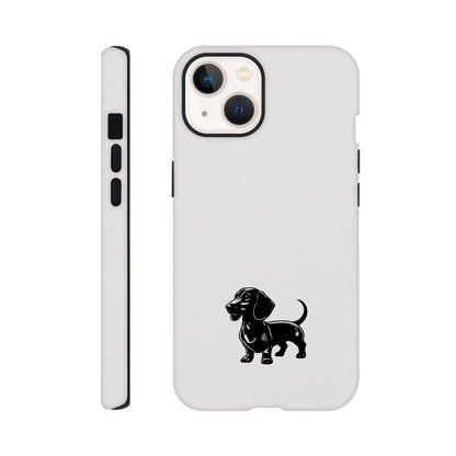 Dackel iPhone Handyhülle "Gustav" - Schwarz unten - iPhone 13