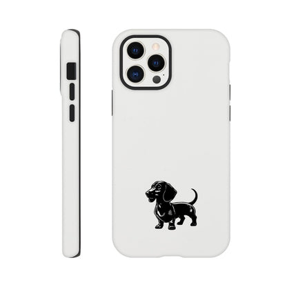 Dackel iPhone Handyhülle "Gustav" - Schwarz unten - iPhone 12 Pro