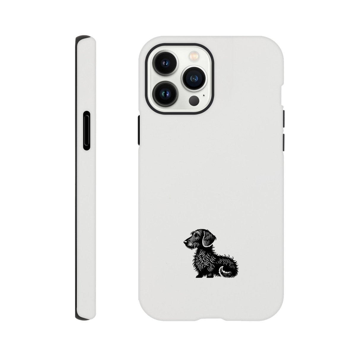 Dackel iPhone Handyhülle "Heidi" - Schwarz unten - iPhone 13 Pro Max