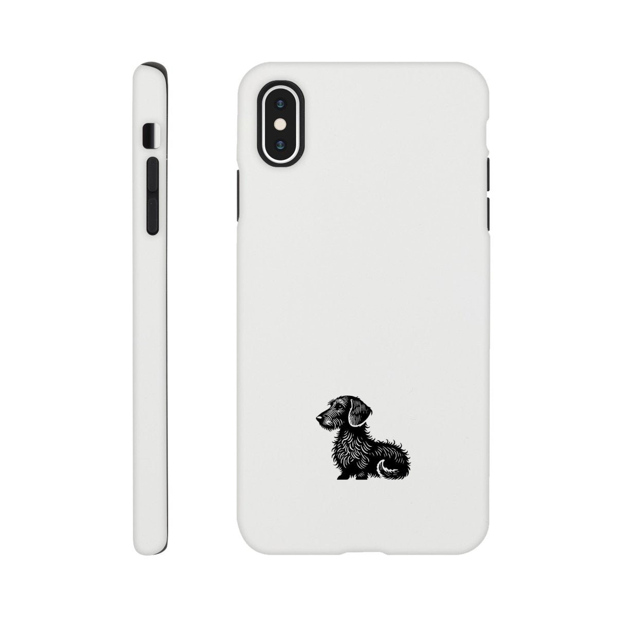 Dackel iPhone Handyhülle "Heidi" - Schwarz unten - iPhone XS Max