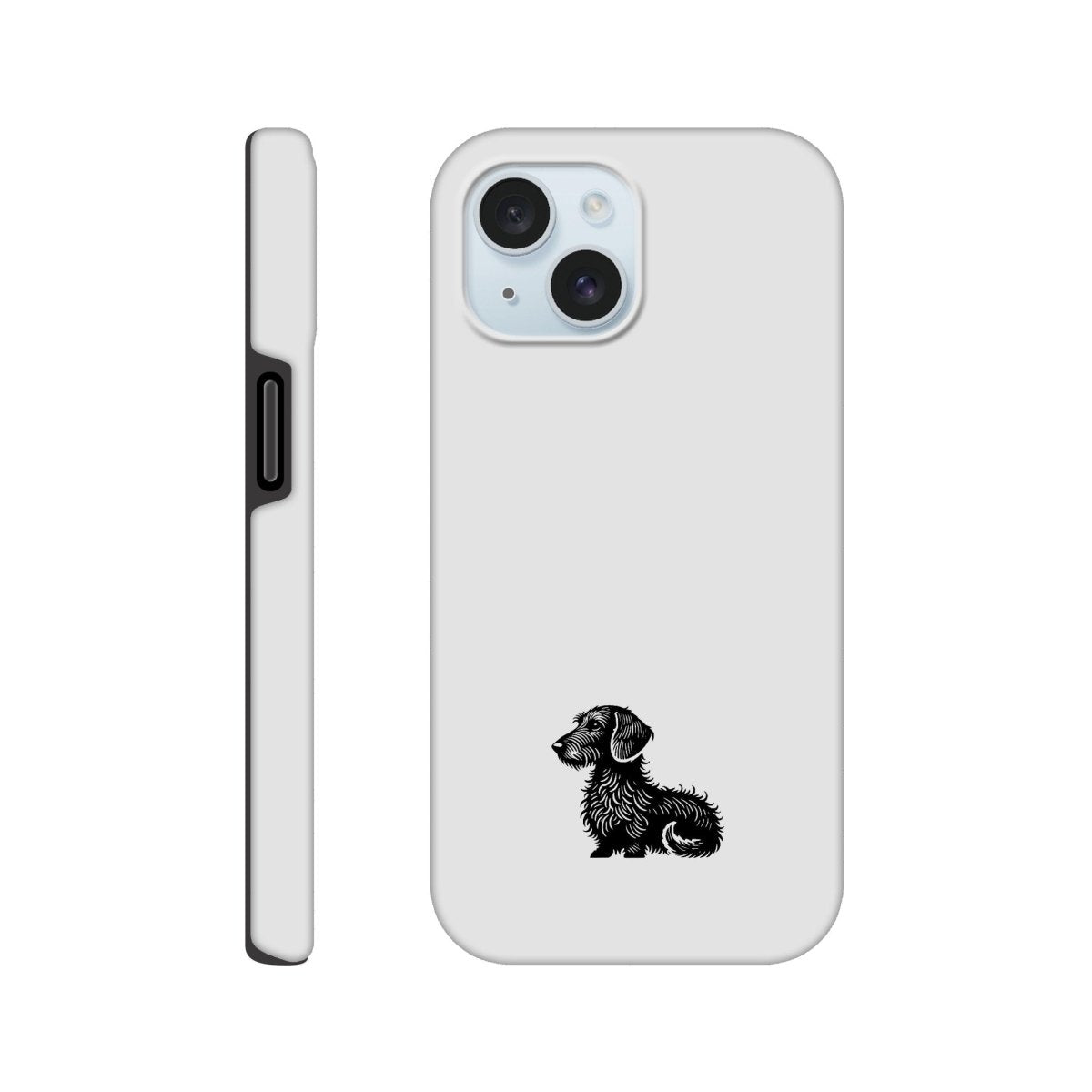 Dackel iPhone Handyhülle "Heidi" - Schwarz unten - iPhone 15