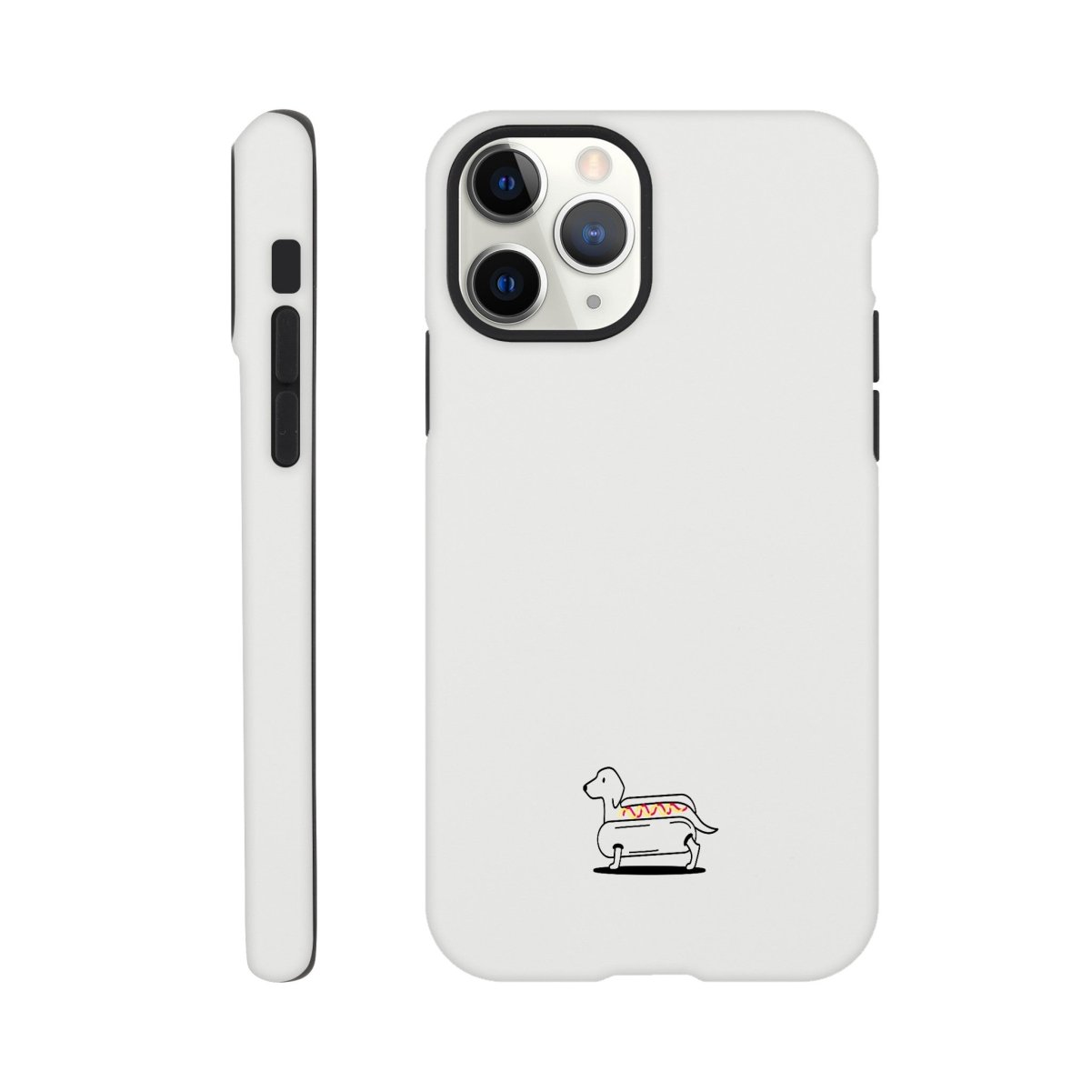 Dackel iPhone Handyhülle "Hot-Dog" - Motiv unten - iPhone 11 Pro