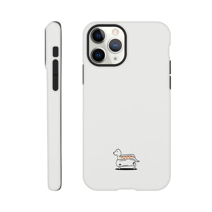 Dackel iPhone Handyhülle "Hot-Dog" - Motiv unten - iPhone 11 Pro