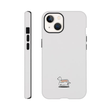 Dackel iPhone Handyhülle "Hot-Dog" - Motiv unten - iPhone 13