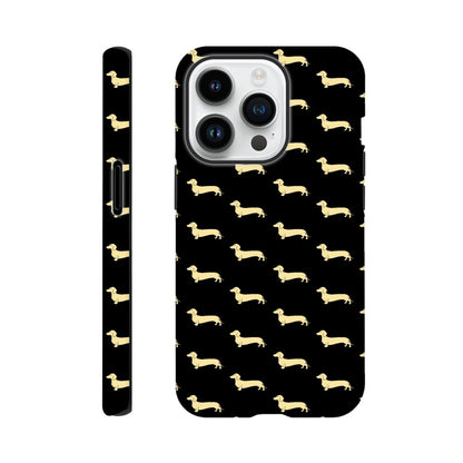 Dackel iPhone Handyhülle "Pablo" - Motiv Muster - iPhone 14 Pro