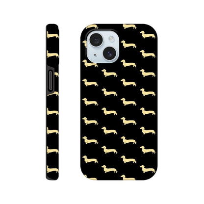 Dackel iPhone Handyhülle "Pablo" - Motiv Muster - iPhone 15
