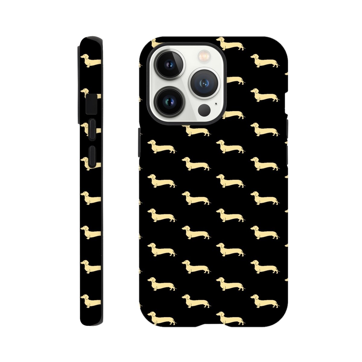 Dackel iPhone Handyhülle "Pablo" - Motiv Muster - iPhone 13 Pro