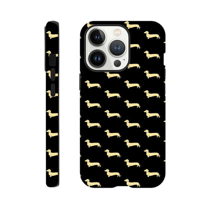 Dackel iPhone Handyhülle "Pablo" - Motiv Muster - iPhone 13 Pro