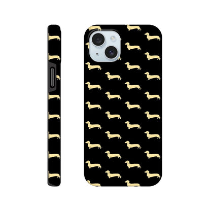 Dackel iPhone Handyhülle "Pablo" - Motiv Muster - iPhone 15 Plus