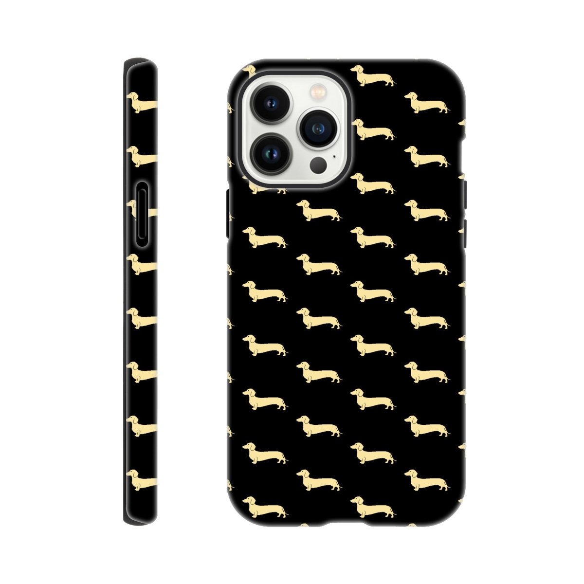 Dackel iPhone Handyhülle "Pablo" - Motiv Muster - iPhone 13 Pro Max