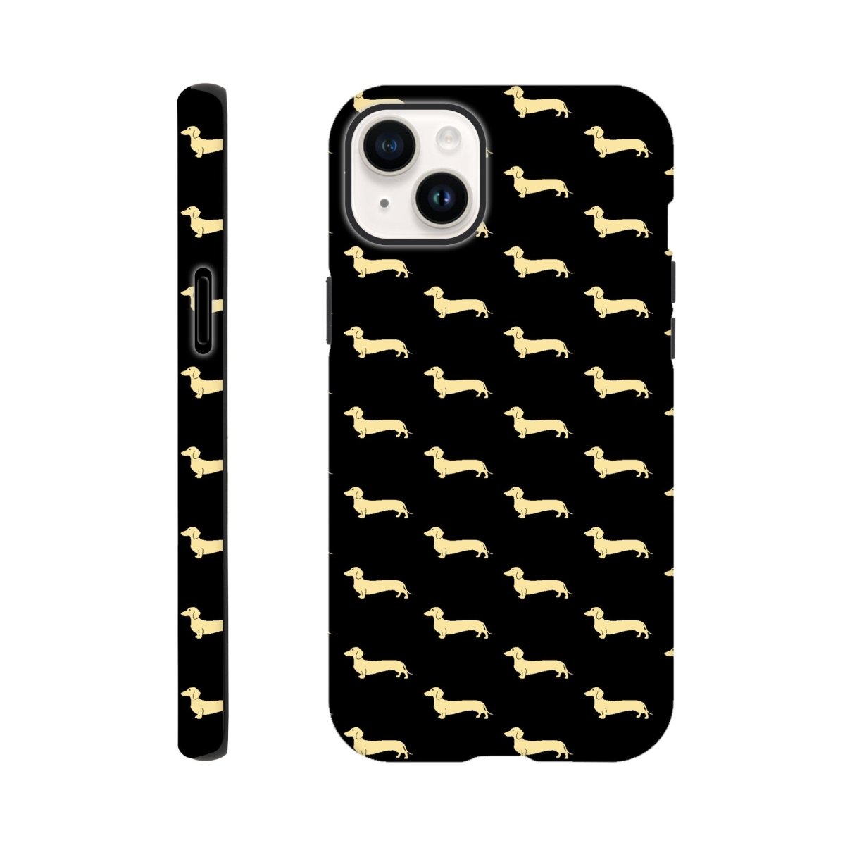 Dackel iPhone Handyhülle "Pablo" - Motiv Muster - iPhone 14 Plus