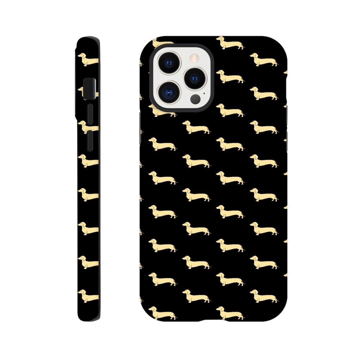 Dackel iPhone Handyhülle "Pablo" - Motiv Muster - iPhone 12 Pro