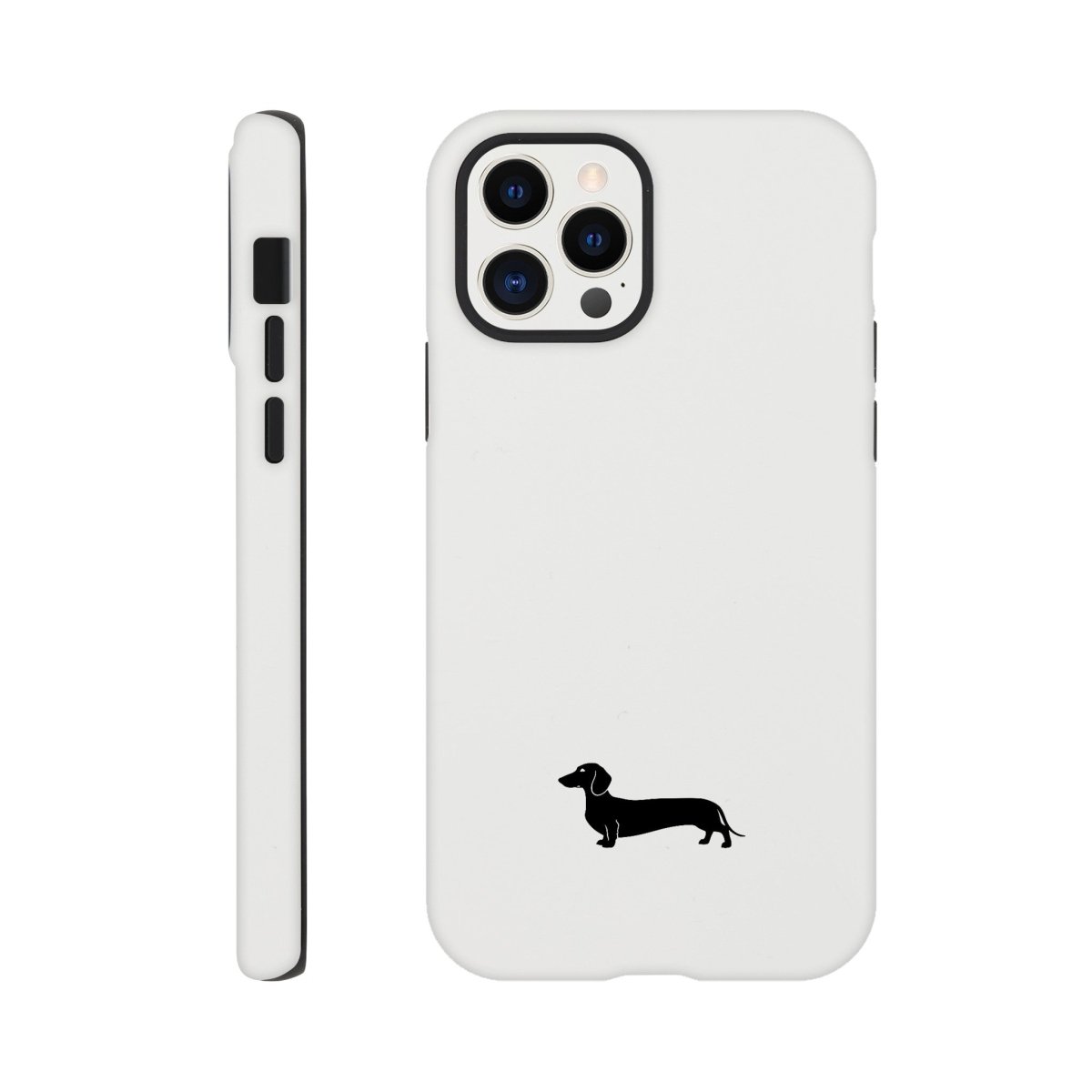 Dackel iPhone Handyhülle "Pablo" - Schwarz unten - iPhone 12 Pro