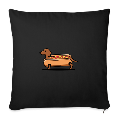 Dackel Kissen "Hot Dog" - Schwarz - Schwarz One size