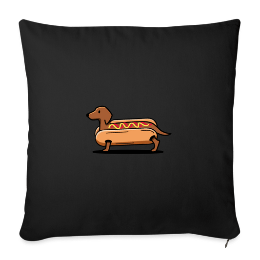 Dackel Kissen "Hot Dog" - Schwarz - Schwarz One size