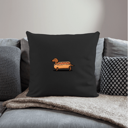 Dackel Kissen "Hot Dog" - Schwarz -