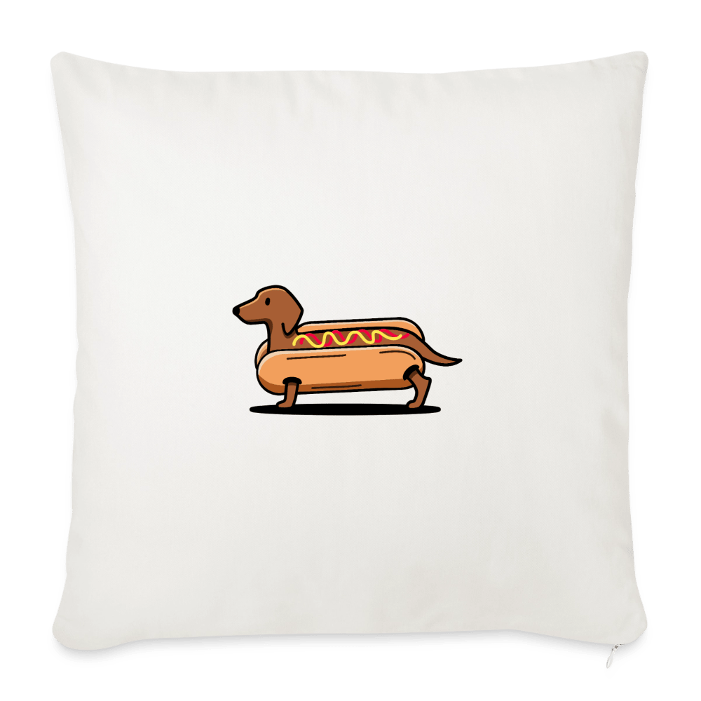 Dackel Kissen "Hot Dog" - Weiß - Naturweiß One size