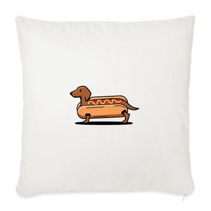 Dackel Kissen "Hot Dog" - Weiß - Naturweiß One size