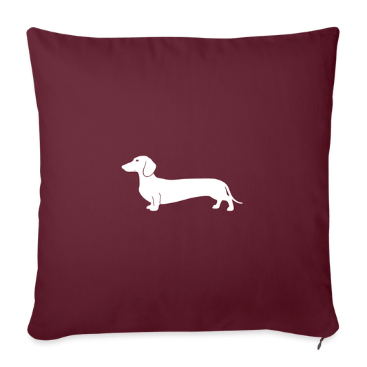 Dackel Kissen "Pablo" Weiß - Magenta - Burgunderrot One size