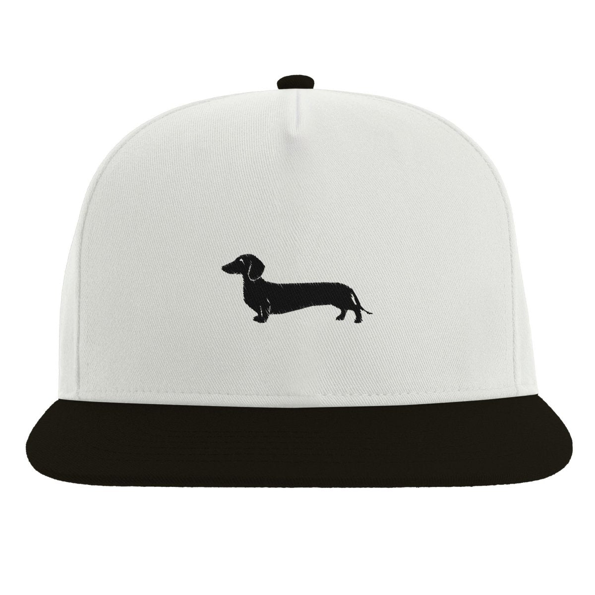 Dackel Snapback Cap - Schwarz Weiß - Default Title